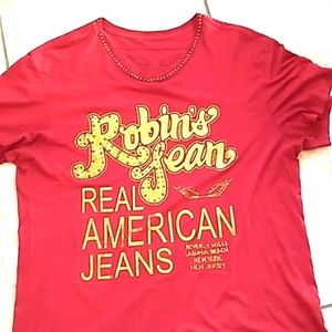 Robin's jean Red and Gold men Shirt